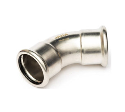 Отвод 45° SANHA NiroPress AISI 304L ВПр-ВПр 22 мм 69104122.3