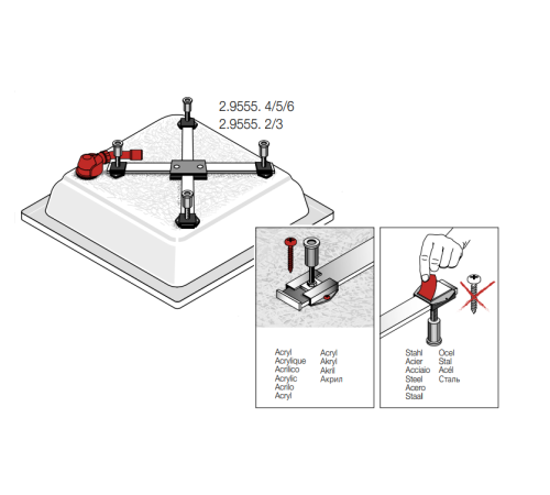 Ножки для душевого поддона Laufen 2.9555.5.000.000.1