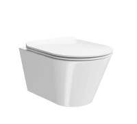 Унитаз подвесной Kerama Marazzi Plaza Modern безободковый белый глянцевый PLMR.wc.02