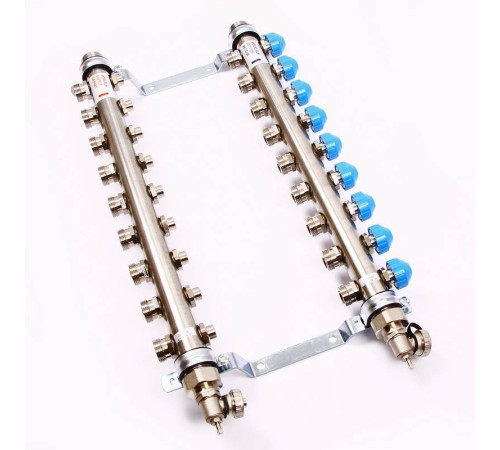 Коллекторная группа Uni-Fitt 1 x 3/4 9 выходов с балансировочными и термостатическими вентилями 456W4309