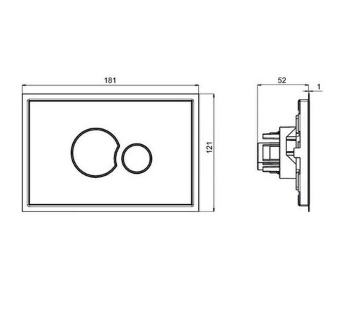 Панель управления SANIT SG706 мята/хром 16.719.81.0000