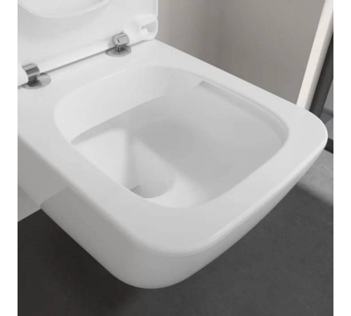 Унитаз подвесной Villeroy & Boch Venticello безободковый с сиденьем SlimSeat микролифт CeramicPlus 4611RSR1