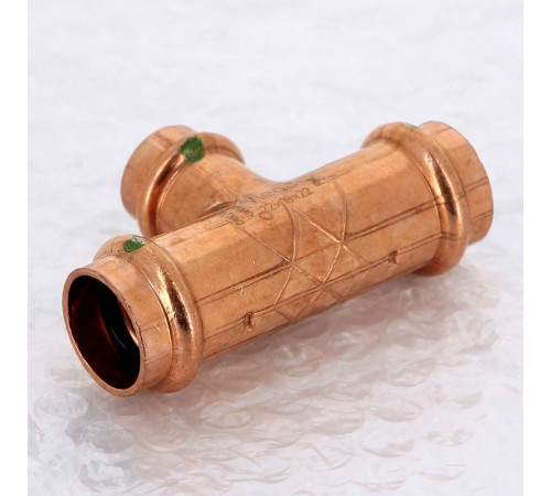 Тройник пресс медный Viega Profipress 22x18x22 мм 291945