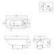 Ванна чугунная встроенная Devon&Devon Bayswater 165x75x46 см белая SFD67cr/BAYSWATER16