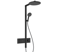 Душевая система Hansgrohe Raindance Alive S с термостатом Ø300 мм черный матовый 24595670