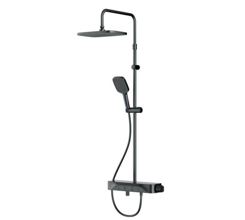 Душевая система со смесителем-полкой для ванны AM.PM Func матовый черный F078F722