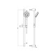 Душевая стойка Gattoni PD 60 см с 3-режимной лейкой и шлангом хром 1081/PDC0