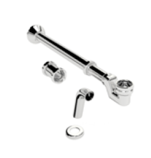 Сифон для ванны Devon&Devon с удлинителем и патрубком выпуска в пол хром AS06251DE3CR