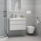 Унитаз подвесной Kerama Marazzi Cubo безободковый с сиденьем белый глянцевый CU.wc.02