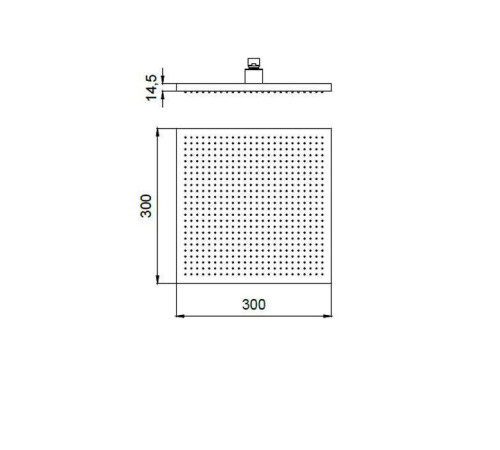 Душ верхний Almar Velvet 300х300 мм без держателя Velvet Rain E044278.MB