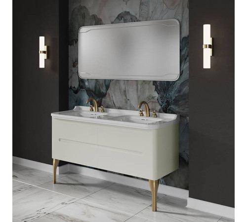 Комплект подвесной/напольной мебели Kerasan Waldorf 150 см с 4 ящиками белая матовая ваниль 4143K1bi/cr / 925430