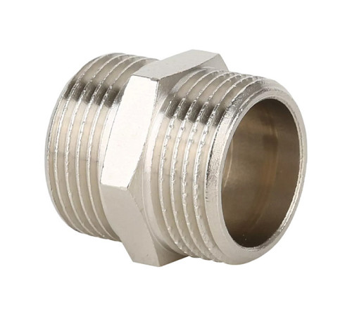 Ниппель резьбовой Gappo латунный никелированный 1/2 G2204