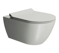Унитаз подвесной безободковый GSI Pura 550x360 мм Swirlflush Cenere Matte 8815FR517
