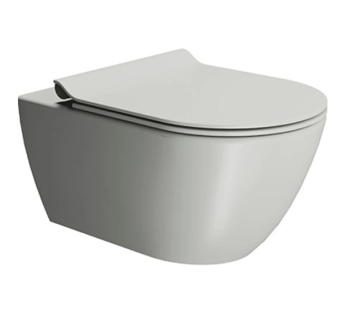 Унитаз подвесной безободковый GSI Pura 550x360 мм Swirlflush Cenere Matte 8815FR517