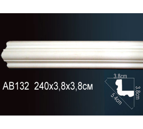 Карниз потолочный полиуретановый Perfect 45x45x2000 мм AB132