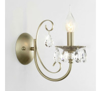 Бра с хрусталем 3305/1 белый с золотом / прозрачный хрусталь