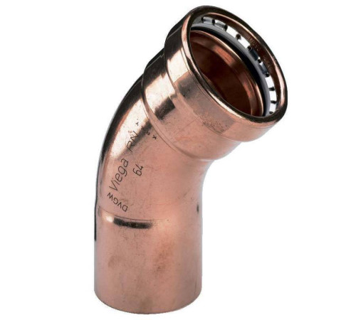 Угол-вставка 45° пресс Viega Profipress 42 мм медь 292546