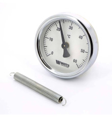 Термометр биметаллический накладной Watts F+R801 TCM 63 мм 0-120 °C с пружиной 10006504