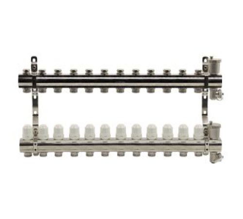 Блок коллекторный Kromwell 1 с термостатическими вставками и запорными клапанами 12 выходов 3/4 EK EU.ST6071250