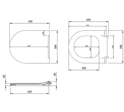 Крышка-сиденье для унитаза Allen Brau Priority 36x44x4.5 см черная 4.31004.31