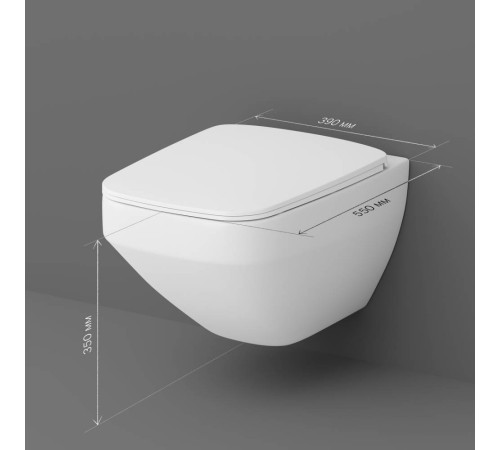 Унитаз подвесной AM.PM Inspire V2.0 FlashClean с сиденьем микролифт C50A1700SC