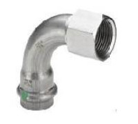 Угловой переход Viega Sanpress Inox 90° 28x1 ВР нержавеющая сталь 437121