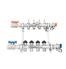 Комплект коллекторов REHAU HKV-D 1 x 3/4 EK 12 контуров с шаровыми кранами 12081213002