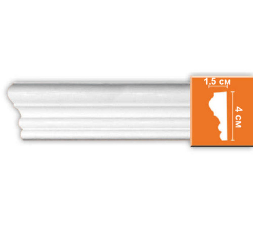 Молдинг гладкий DECOMASTER из полиуретана гибкий 40х17х2400 мм 97154F