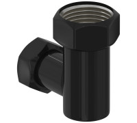 Уголок переходной Стилье G 1 НГ - G 3/4 НГ черный глянцевый 172001-1034