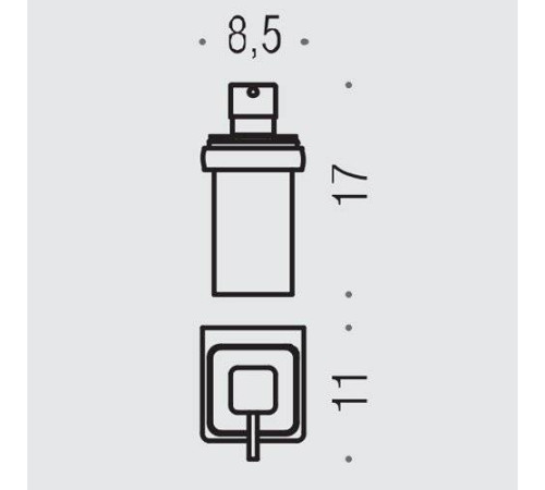Дозатор для жидкого мыла подвесной Colombo Design Lulu хром B9321.CR-VAN