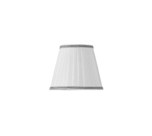 Абажур для светильника E14 Tiffany World TW 14 белый с хромовым кантом TW14-01.54-bi/cr