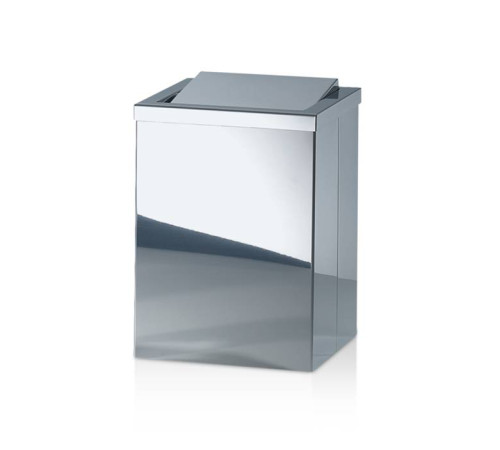 Корзина для бумаги Decor Walther DW 113 20x20x30 см с крышкой сталь полированная 0610170