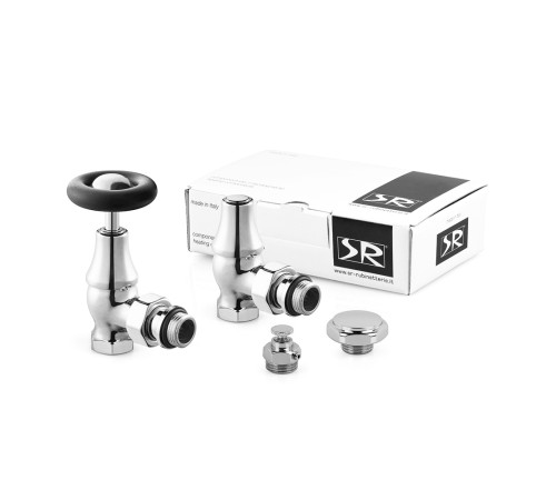 Комплект вентилей SR Rubinetterie Old Style 1/2 угловой с маховиком хром K390-1500C000
