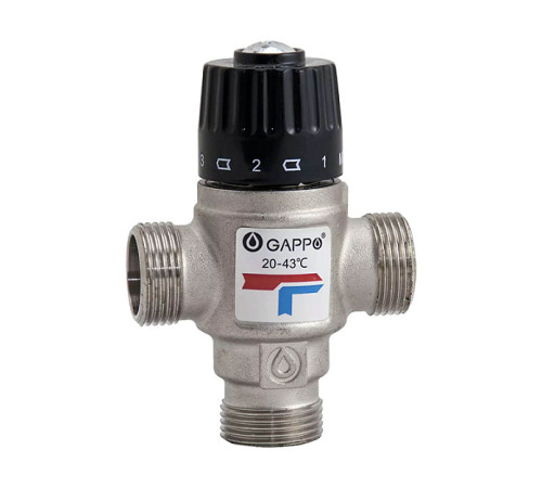 Клапан термостатический смесительный Gappo 1 НР 20-43 °C G1441