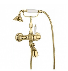 Смеситель для ванны с душевым набором Margaroli Classica 1004 Gold RU1004AA01GD
