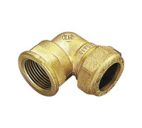 Угольник переходный латунный Tiemme 90° 12x1/2 ВР 1000073