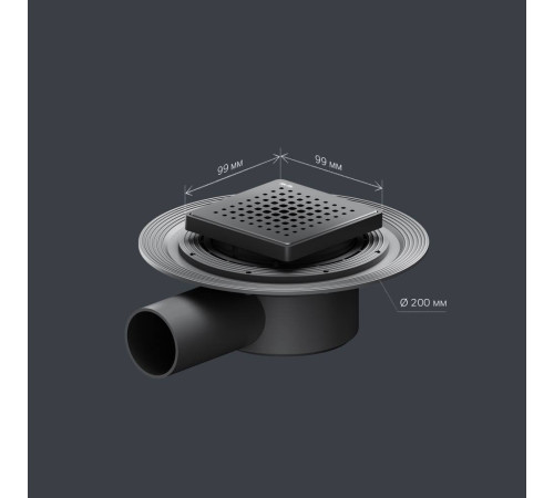 Трап для душа точечный AM.PM MasterFlow Point Cut Gradient 10 см черный матовый W01BD-P11-010-01BM