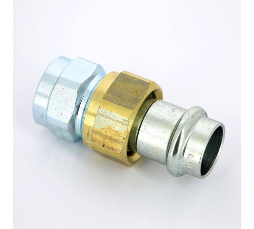 Муфта пресс с накидной гайкой Viega Prestabo 18x1/2 оцинкованная сталь 643454