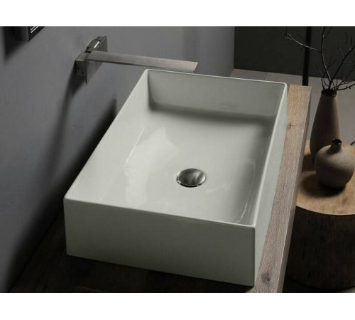 Раковина накладная Scarabeo Teorema 2.0 60x40 см без отверстия для смесителя Pearl 5101/41