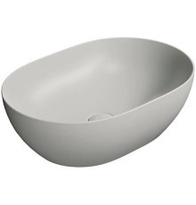 Раковина-чаша накладная GSI Pura 500x350 мм овальная без отверстия Cenere Matte 886017