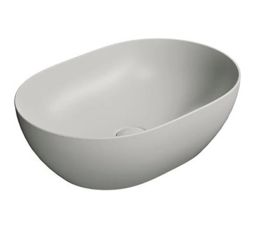 Раковина-чаша накладная GSI Pura 500x350 мм овальная без отверстия Cenere Matte 886017