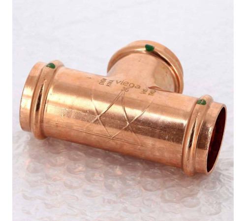 Тройник пресс медный Viega Profipress 35 мм 291983