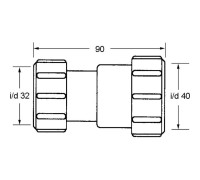 Переходник McAlpine 32х40 мм компрессионный 3240H-WH