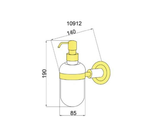 Дозатор для жидкого мыла подвесной Boheme Murano бронза 10912-W-BR