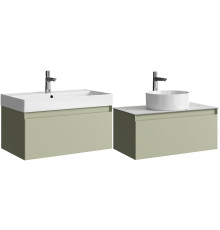 Тумба под умывальник AQUANET Geometria 80 1 ящик шалфей зеленый 81 см GE01081SH