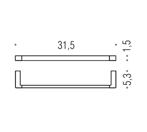 Полотенцедержатель Colombo Design MiniQ 31.5 см золото матовое B5009.OM