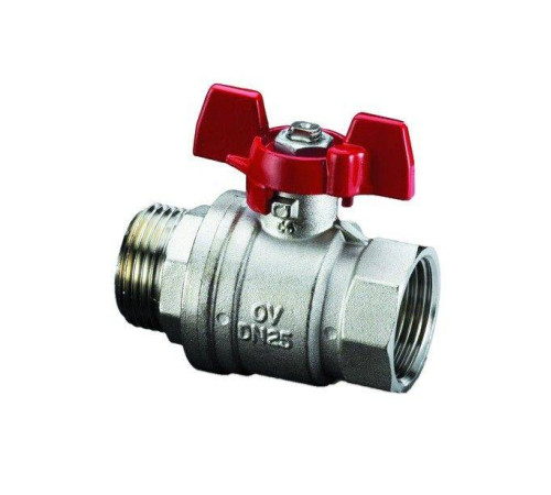Кран шаровой Oventrop Optibal DN 25 1 НВ PN 16 ручка-бабочка 1076308