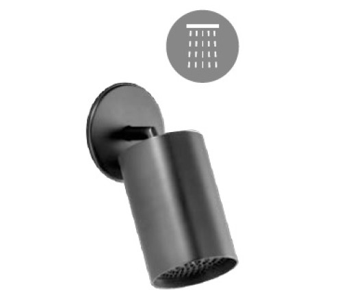 Верхний душ Alpi Loud квадратный 200x200 мм matt black LDP01NE