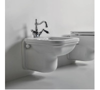 Биде подвесное Kerasan Waldorf 55х37 см 1 отверстие белый хром 4125K1bi/cr*1