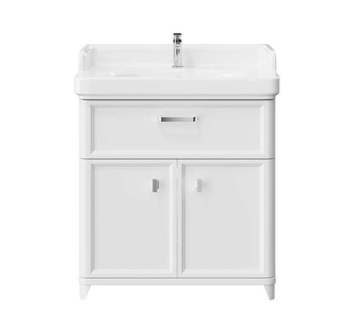 Тумба напольная Kerama Marazzi Pompei 80 см с ящиком и дверцами белый глянцевый PO.M.80.1\WHT